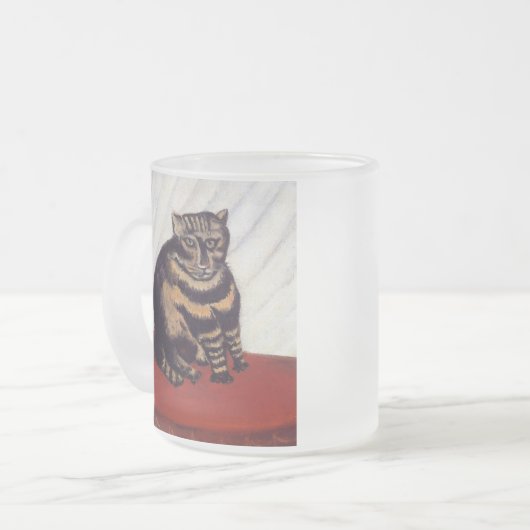  bruinkat matglas koffiemok (Voorkant links)