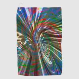 Bruinkleurige, zijdeachtige stof met ronde streep golfhanddoek