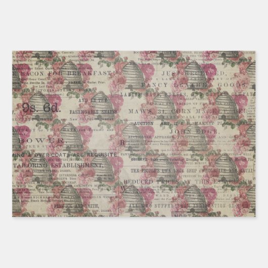 bruinkoolbloem inpakpapier vel (Voorkant 3)