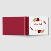 bruinkoolbloemen - elegante bruiloft gastenboek (Volledig)