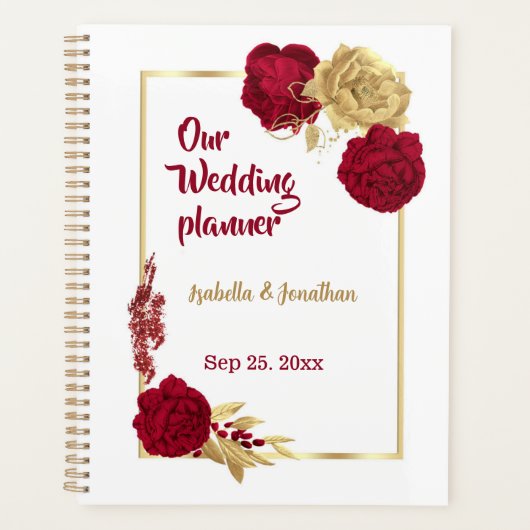 bruinkoolbloemen - elegante bruiloft planner (Voorkant)