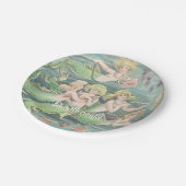  bruinkoolbrij, een zeemeermin papieren bordje (Gekanteld)