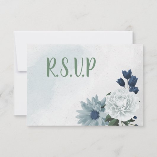 bruinkoolbruine bruinkoolmaaltijd keuze voor witte RSVP kaartje (Achterkant)