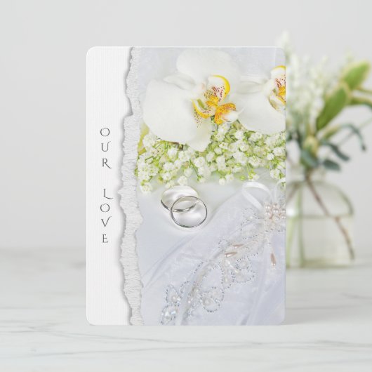 bruinkoolorchideeën en -ringen kaart (Staand voorkant)