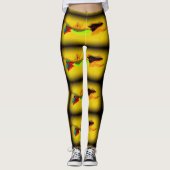bruinkoolvis geel leggings (Voorkant)