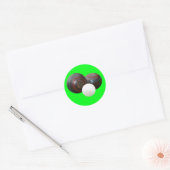 bruinkoolvis op Limoen, Ronde Sticker (Envelop)