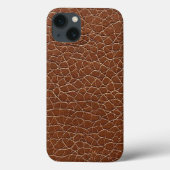 Bruinleren-effectpatroon Case-Mate iPhone Case (Achterkant)