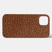 Bruinleren-effectpatroon Case-Mate iPhone Case (Achterkant (horizontaal))