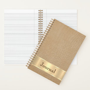 Bruinleren uitziend journaal notitieboek