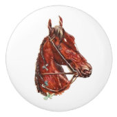  bruinmakreel  kunst keramische knop (Voorkant)