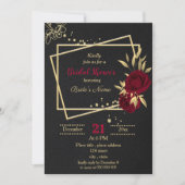 bruinrood vrijgezellenfeest kaart (Voorkant)