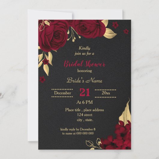 bruinrood vrijgezellenfeest kaart (Voorkant)