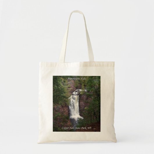Bruinsteenvallen tote bag (Voorkant)