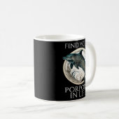 Bruinvis dolfijnspreuk Vind uw bruinvis in het lev Koffiemok (Voorkant rechts)