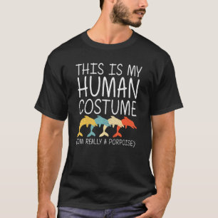 Bruinvis Halloween Menselijk Kostuum Vis Maritiem T-shirt