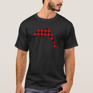 Bruinvis Rode Buffalo Plaid Vis Matchende Familie T-shirt
