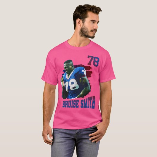Bruise Smith 78 Retro Football T-shirt (Voorkant volledig)