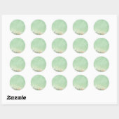 Bruisen - groene minimalistische abstracte kunst ronde sticker (Vel)