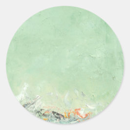 Bruisen - groene minimalistische abstracte kunst ronde sticker