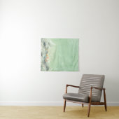 Bruisen - groene minimalistische abstracte kunst wandkleed (In Situ (horizontaal))