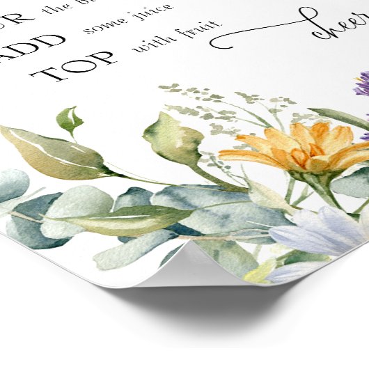 Bruisend Bar | Bloom Wildflower | Mimosa Bar Poster (Hoek)