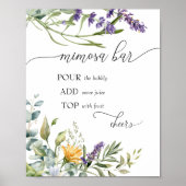 Bruisend Bar | Bloom Wildflower | Mimosa Bar Poster (Voorkant)
