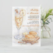 Bruisend en Biscuits Thanksgiving Brunch Kaart (Staand voorkant)