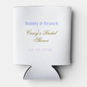 Bruisend en brunch bruidsfeest naam datum paars g blikjeskoeler