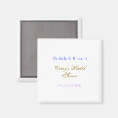 Bruisend en brunch bruidsfeest naam datum paars g magneet (Voorkant / Achterkant)