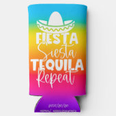 Bruisend feestje op maat seltzer blikjeskoeler (Achterkant)