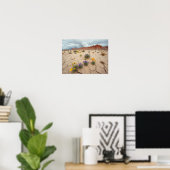 Bruisend Leven in de Gebarsten Woestijn Poster (Thuiskantoor)