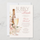 Bruisend Met De Bruid Champagne Bruiloftsfeest Kaart (Voorkant)