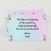 Bruisend van opwinding bobba-thee verjaardag bedankkaart (Voorkant / Achterkant)