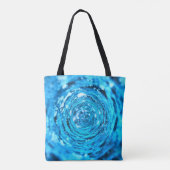 Bruisend water werveling tote bag (Achterkant)