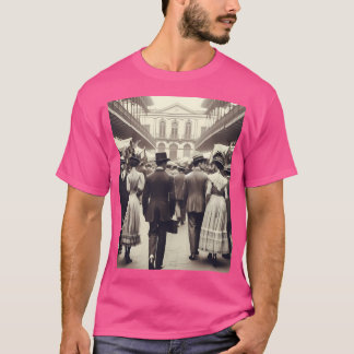 Bruisende 1920S Cali AI kunstwerk zwart en T-shirt