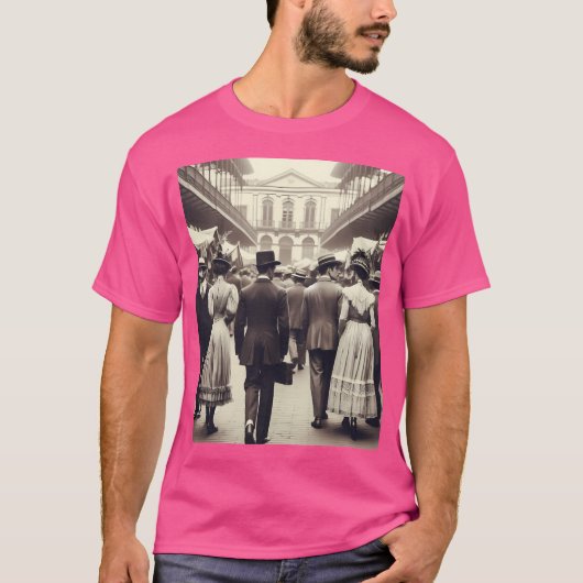 Bruisende 1920S Cali AI kunstwerk  zwart en T-shirt (Voorkant)