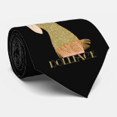 Bruisende 20's Flapper Goud Glitter Poppengezicht Stropdas (Opgerold)