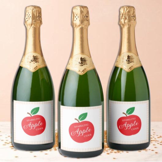 Bruisende appelcider baby shower sparkling wijnetiket