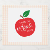 Bruisende appelcider baby shower sparkling wijnetiket (Enkel label)