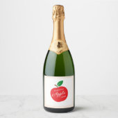 Bruisende appelcider baby shower sparkling wijnetiket (Voorkant)