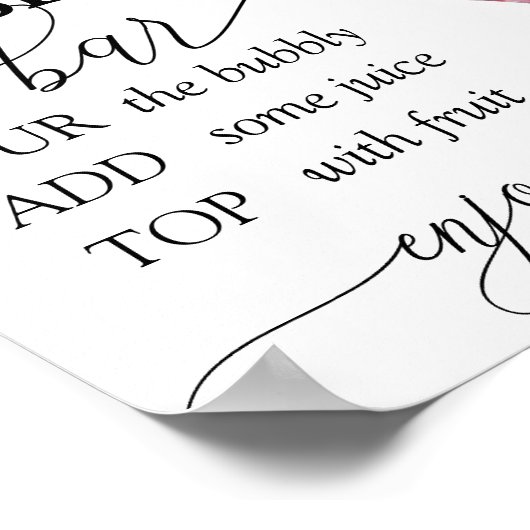 Bruisende Bar | Chic Wildflower Poster (Hoek)