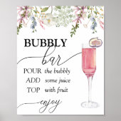 Bruisende Bar | Chic Wildflower Poster (Voorkant)