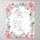 Bruisende Bar | Roze Rozen | Mimosa Bar Poster (Voorkant)