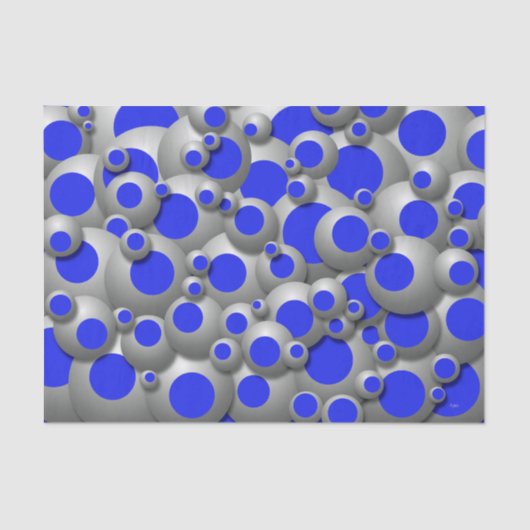 Bruisende bellen Royal Blue Tissue Paper Tissuepapier (Voorkant)