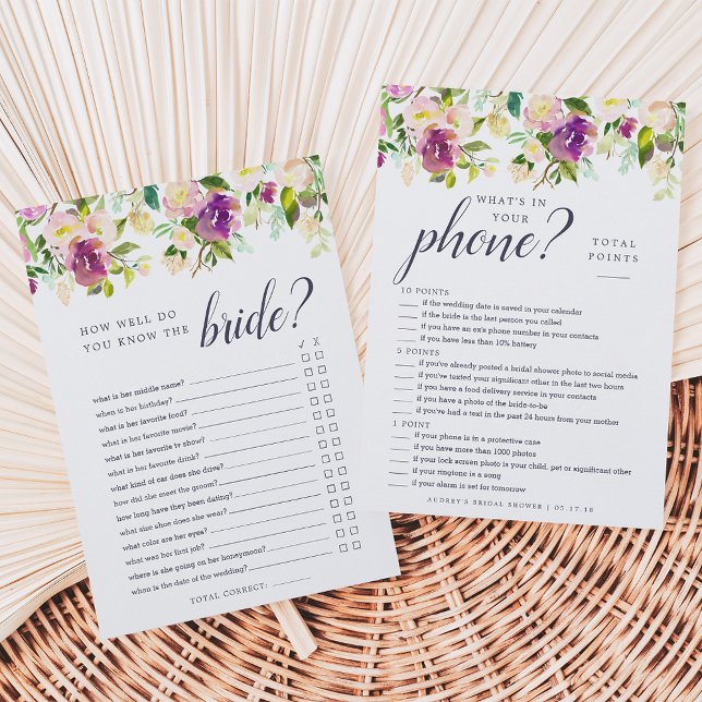 Bruisende bloei dubbelzijdig bruidsdouche spel (Creator heeft geüpload)