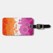 Bruisende Boheemse Groovy Abstract Lesbische Pride Bagagelabel (Voorkant horizontaal)