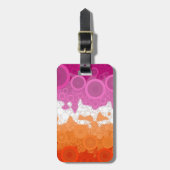 Bruisende Boheemse Groovy Abstract Lesbische Pride Bagagelabel (Voorkant verticaal)
