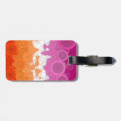 Bruisende Boheemse Groovy Abstract Lesbische Pride Bagagelabel (Achterkant horizontaal)