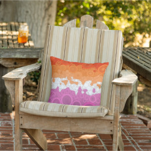 Bruisende Boheemse Groovy Abstract Lesbische Pride Buitenkussen