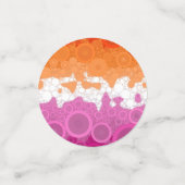 Bruisende Boheemse Groovy Abstract Lesbische Pride Confetti (Kleine voorkant)
